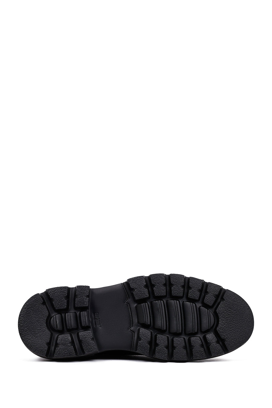 Men's Black Lace-Up Thick-Soled Leather Casual Shoes