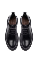 Erkek Siyah Bağcıklı Kalın Tabanlı Deri Casual Ayakkabı | Derimod