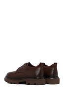 Men's Brown Lace-Up Thick-Soled Leather Casual Shoes | Derimod