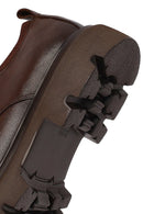 Men's Brown Lace-Up Thick-Soled Leather Casual Shoes | Derimod