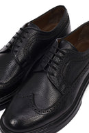 Erkek Siyah Bağcıklı Kalın Tabanlı Deri Casual Ayakkabı | Derimod