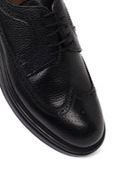 Erkek Siyah Bağcıklı Kalın Tabanlı Deri Casual Ayakkabı | Derimod