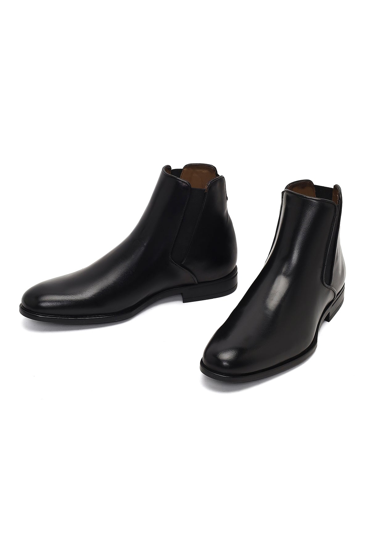 Erkek Siyah Deri Chelsea Bot