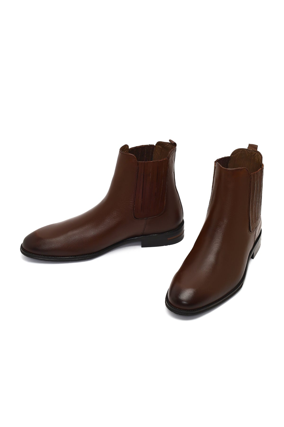 Erkek Kahverengi Deri Chelsea Bot