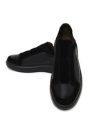 Erkek Siyah Kalın Tabanlı Deri Sneaker | Derimod