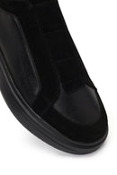 Erkek Siyah Kalın Tabanlı Deri Sneaker | Derimod