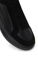 Erkek Siyah Kalın Tabanlı Deri Sneaker | Derimod