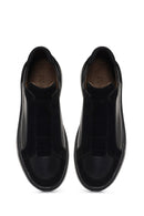 Erkek Siyah Kalın Tabanlı Deri Sneaker | Derimod