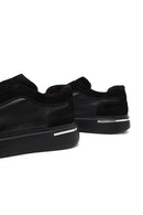 Erkek Siyah Kalın Tabanlı Deri Sneaker | Derimod
