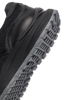 Erkek Siyah Bağcıklı Kalın Tabanlı Deri Sneaker | Derimod