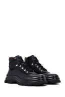 Erkek Siyah Fermuarlı Deri Bot | Derimod