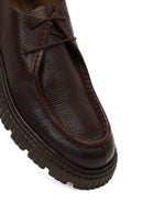 Erkek Kahverengi Bağcıklı Kalın Tabanlı Deri Casual Ayakkabı | Derimod