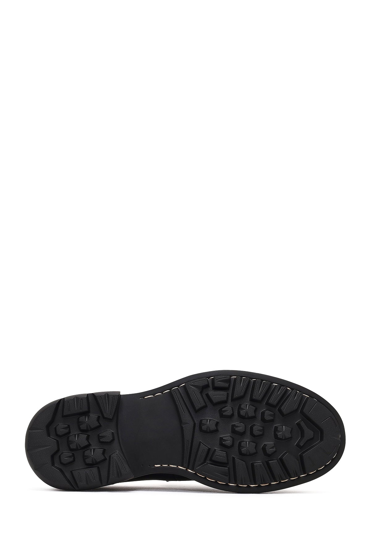 Erkek Siyah Tokalı Kalın Tabanlı Deri Loafer