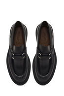 Erkek Siyah Tokalı Kalın Tabanlı Deri Loafer | Derimod