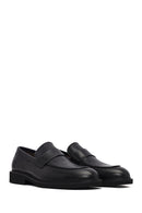 Men's Black Leather Loafer | Derimod
