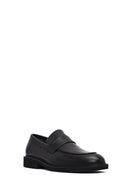 Men's Black Leather Loafer | Derimod