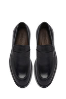 Men's Black Leather Loafer | Derimod