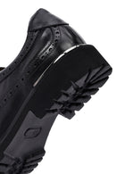 Erkek Siyah Bağcıklı Kalın Tabanlı Deri Casual Ayakkabı | Derimod