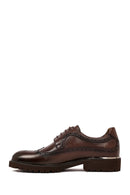 Men's Brown Lace-Up Thick-Soled Leather Casual Shoes | Derimod
