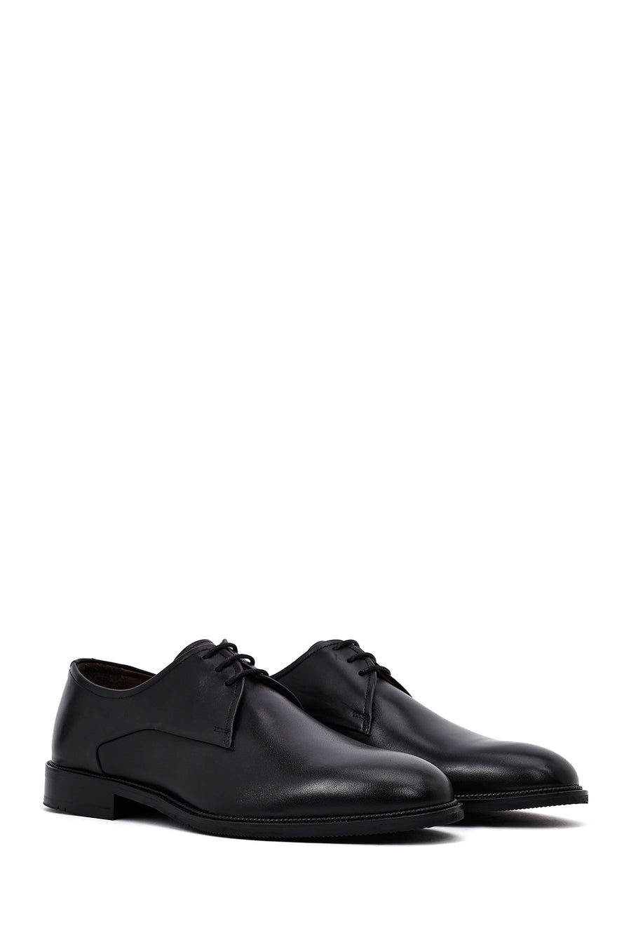Men's Black Lace-Up Leather Classic Shoes
