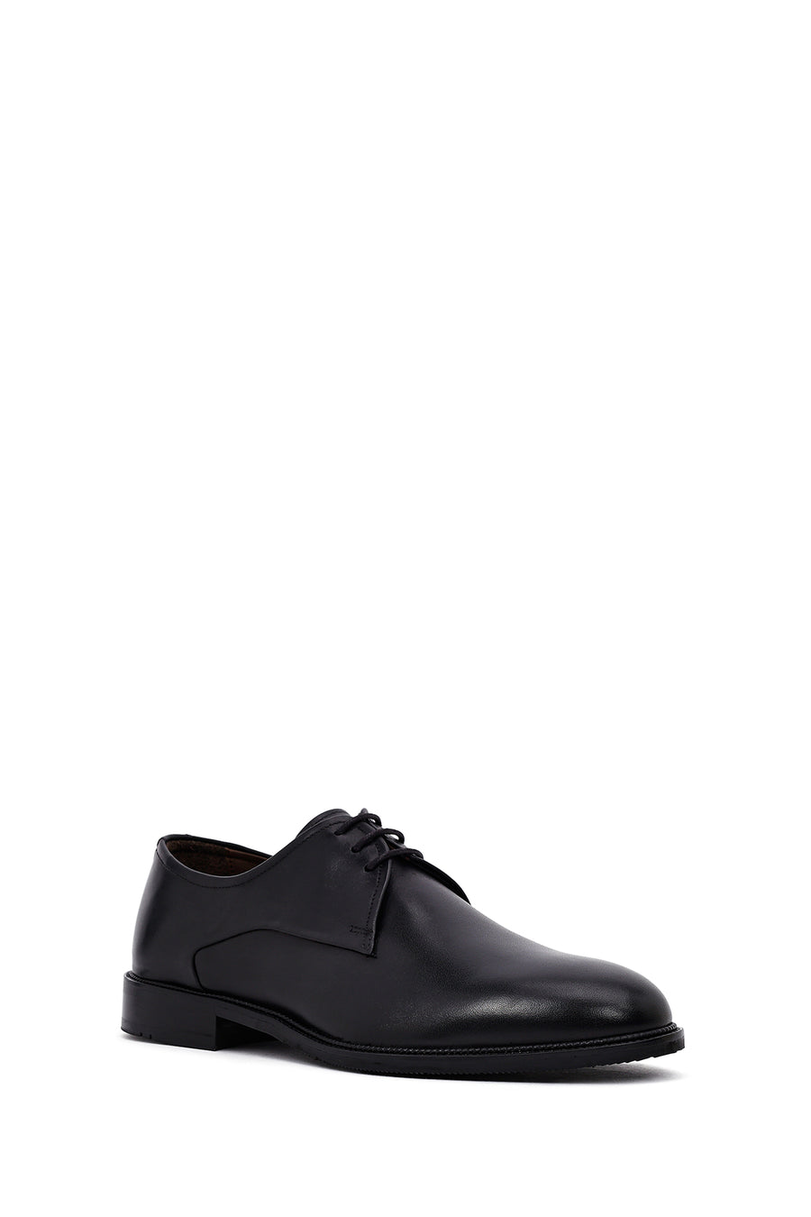 Men's Black Lace-Up Leather Classic Shoes