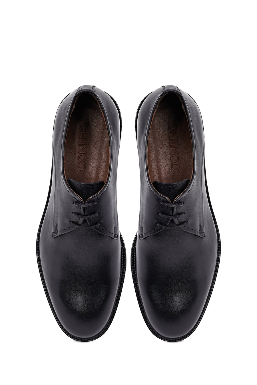 Men's Black Lace-Up Leather Classic Shoes