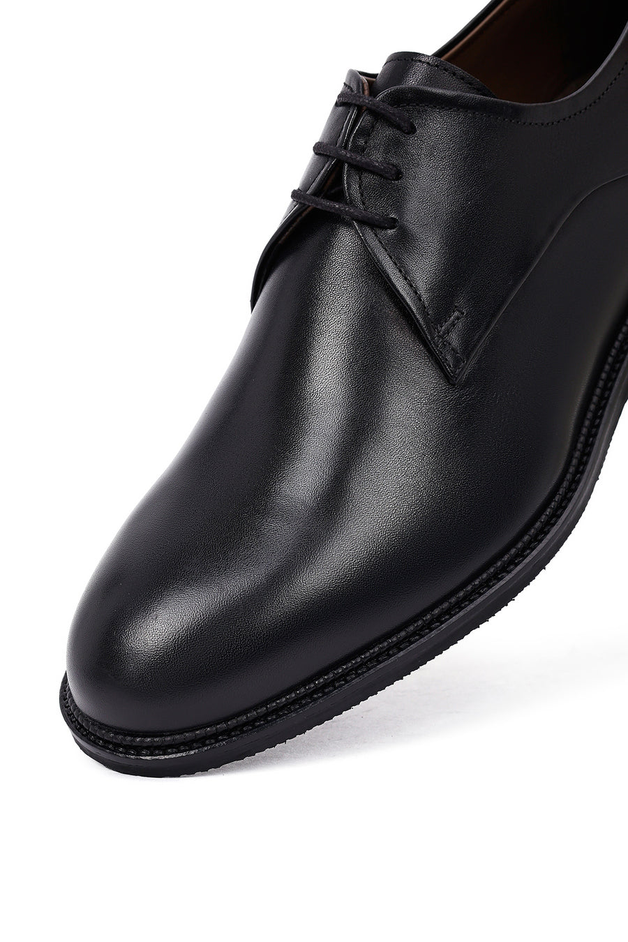 Men's Black Lace-Up Leather Classic Shoes