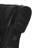 Men's Black Lace-Up Zipper Leather Casual Boot | Derimod