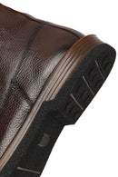 Erkek Kahverengi Bağcıklı Fermuarlı Deri Casual Bot | Derimod