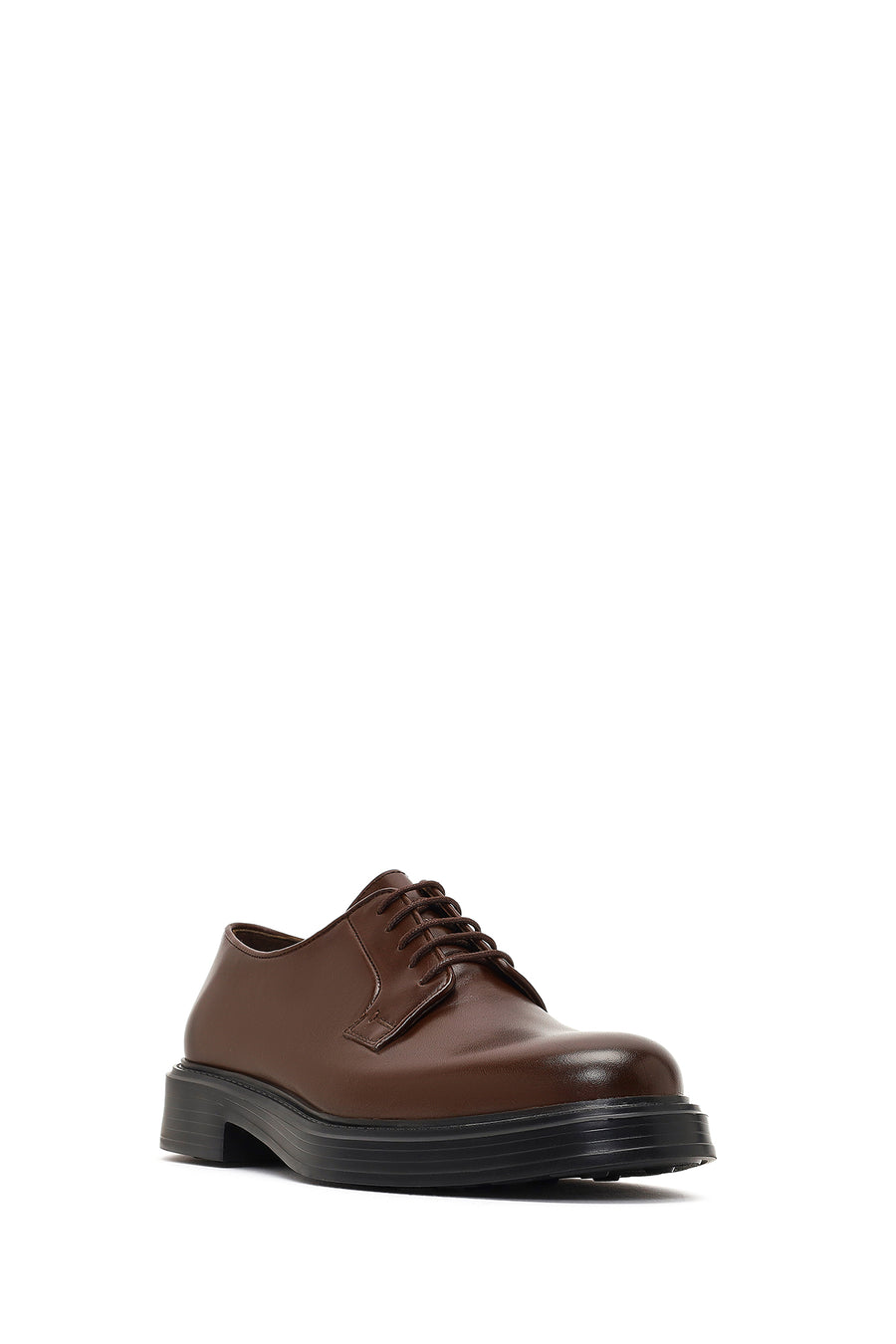 Men's Brown Lace-Up Leather Casual Shoes
