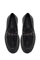 Erkek Siyah Tokalı Kalın Tabanlı Deri Loafer | Derimod