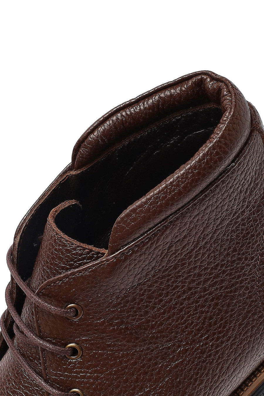 Men's Brown Lace-up Leather Boot