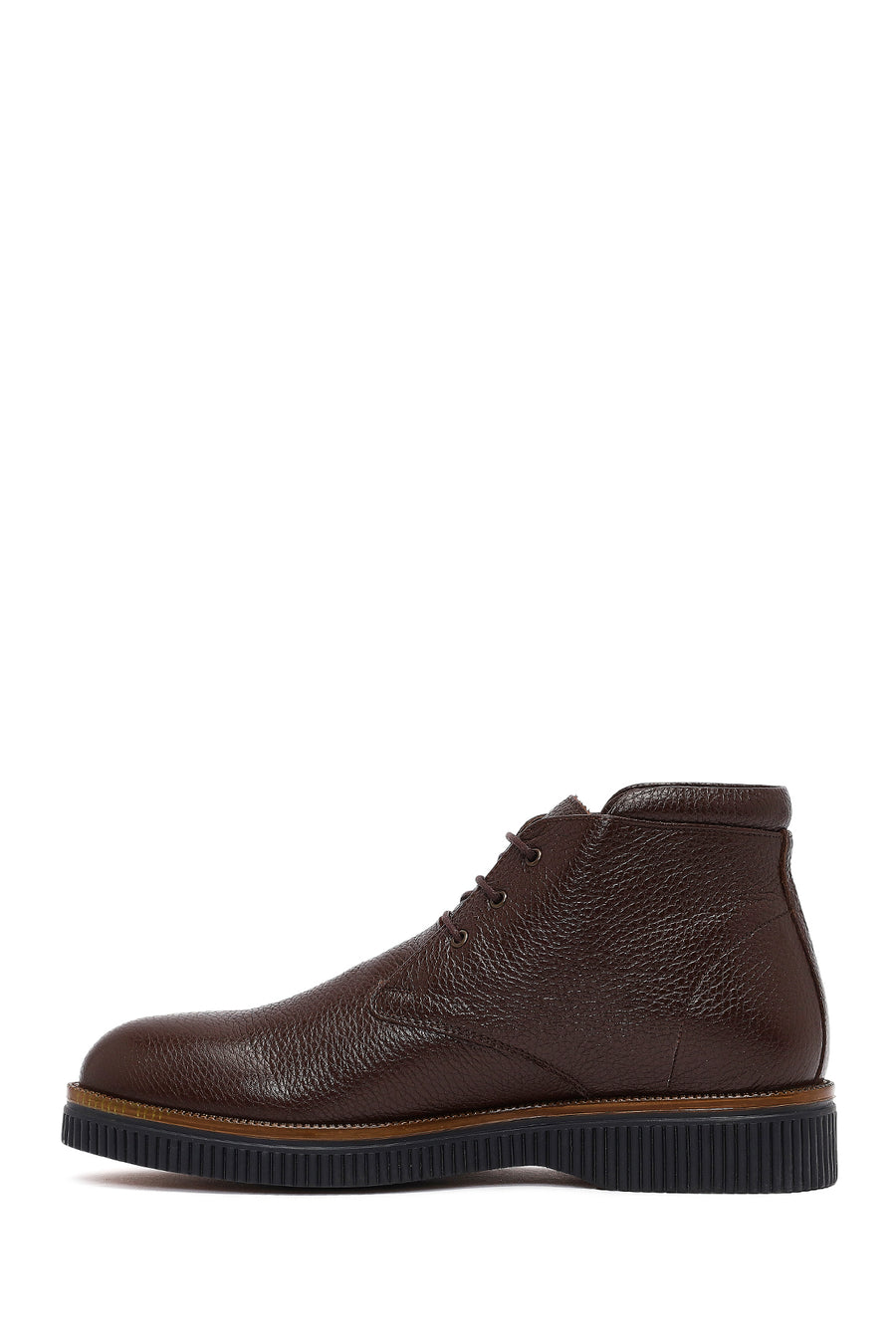 Men's Brown Lace-up Leather Boot