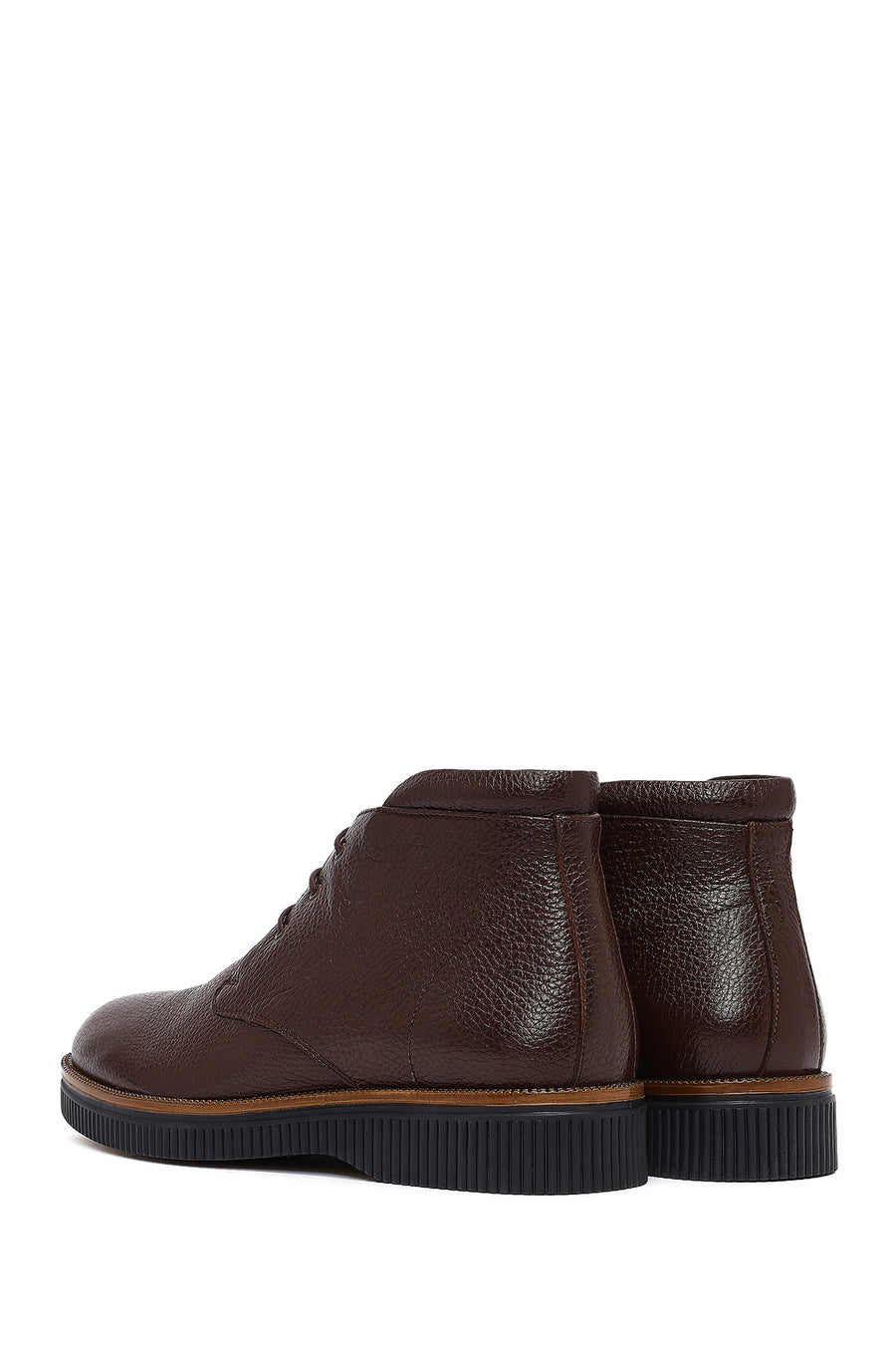 Men's Brown Lace-up Leather Boot