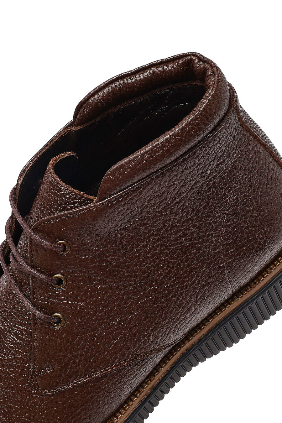 Men's Brown Lace-up Leather Boot