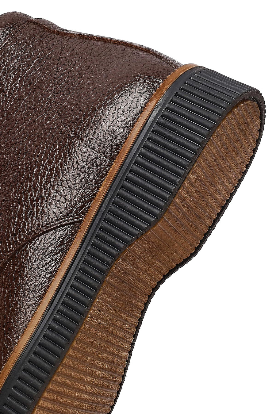 Men's Brown Lace-up Leather Boot