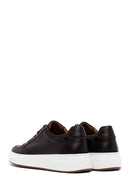 Erkek Kahverengi Bağcıklı Kalın Tabanlı Deri Sneaker | Derimod