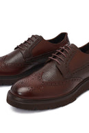 Erkek Kahverengi Bağcıklı Deri Casual Ayakkabı | Derimod