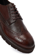 Erkek Kahverengi Bağcıklı Deri Casual Ayakkabı | Derimod