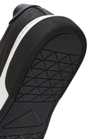 Erkek Siyah Bağcıklı Kalın Tabanlı Deri Sneaker | Derimod