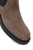 Men's Mink Suede Leather Chelsea Boot | Derimod