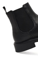 Men's Black Leather Casual Chelsea Boot | Derimod