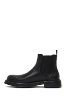 Men's Black Leather Casual Chelsea Boot | Derimod
