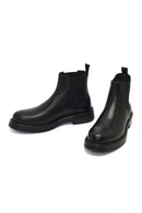 Men's Black Leather Casual Chelsea Boot | Derimod