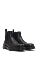 Men's Black Leather Casual Chelsea Boot | Derimod