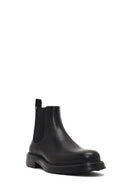Men's Black Leather Casual Chelsea Boot | Derimod