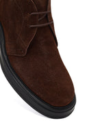 Erkek Kahverengi Bağcıklı Süet Deri Bot | Derimod