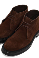 Erkek Kahverengi Bağcıklı Süet Deri Bot | Derimod