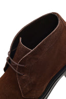 Erkek Kahverengi Bağcıklı Süet Deri Bot | Derimod