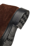 Erkek Kahverengi Bağcıklı Süet Deri Bot | Derimod